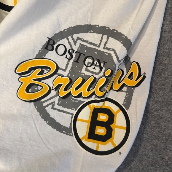 Vintage Boston Bruins NHL Hockey Goalie Graphic Men's T-Shirt White One Size - Picture 11 of 14